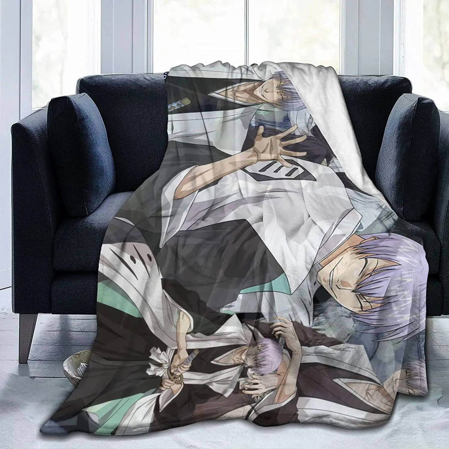 

Gin Lchimaru Fluffy Soft and Comfortable Blanket, Anime Warm Embrace of Sympathy
