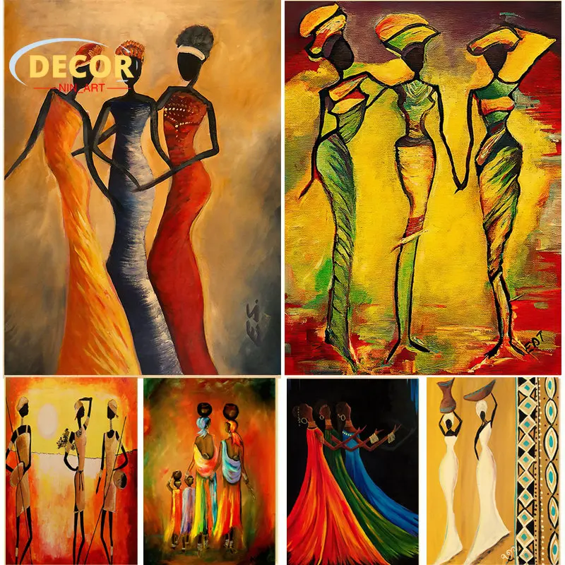

Classic African Woman Kraft Paper Poster Painting for Living Room Art Wall Picture Posters And Prints Decorative Pictures Decor