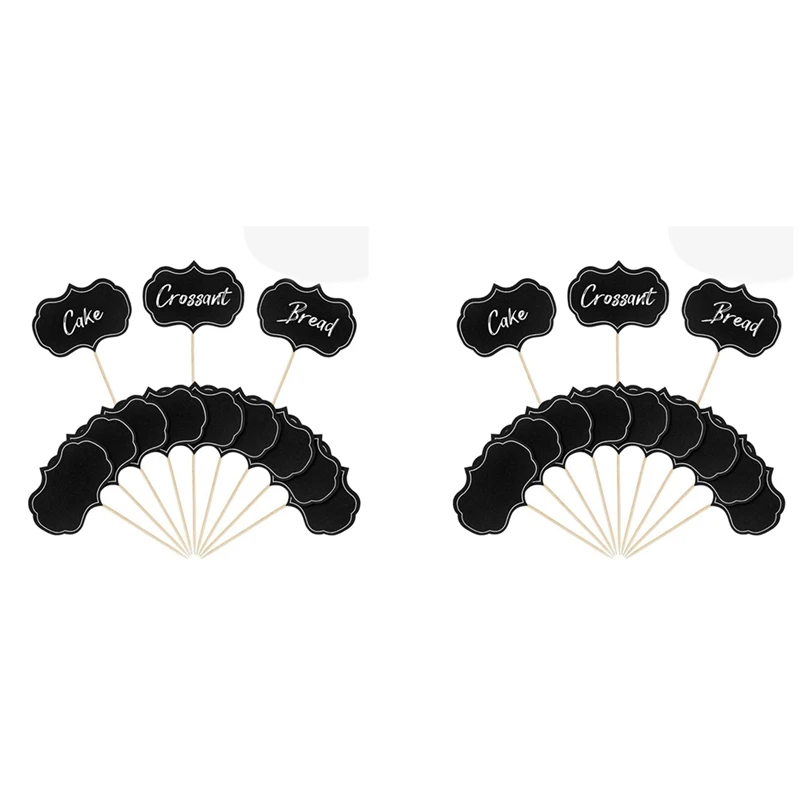 

100 Pieces Cheese Markers For Charcuterie Board Buffet Labels Food Tags Blank Toothpick Flags Appetizer Signs Chalkboard