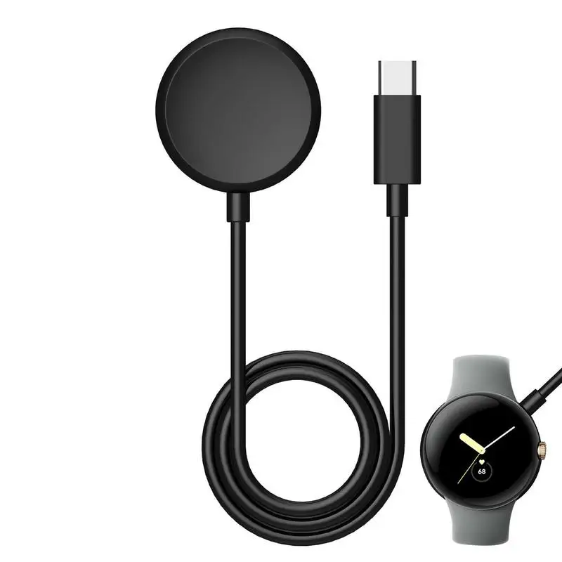 

Беспроводное зарядное устройство для часов, магнитное быстрое зарядное устройство для Google Pixel, Магнитная Зарядка с портом Type-C, аксессуары для умных часов