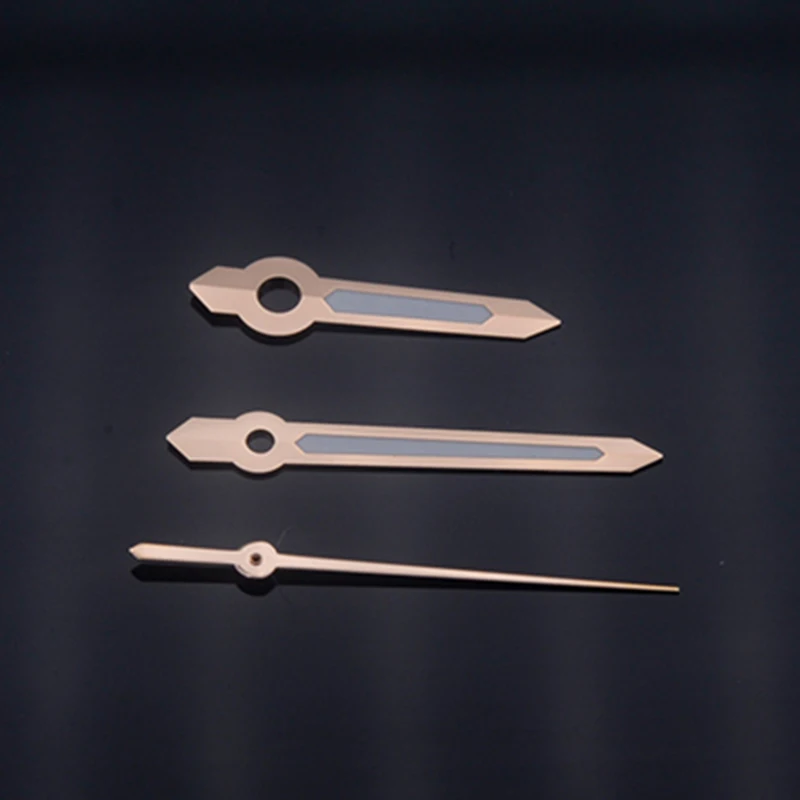 Rose Gold Silver 8215 Watch Hands Fits Miyota 8215 8205 2813 Movement Green Luminous GMT Hands for Mechanic Watch Pointer