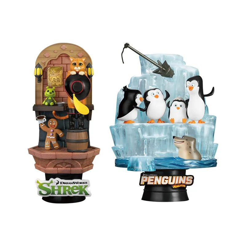 Фото Официальные фигурки Beast Kingdom D-Stage DS-096 DS-097 DreamWorks: Шрек, Кот в сапогах, Пингвины из Мадагаскара. Игрушки-подарки в наличии. №3