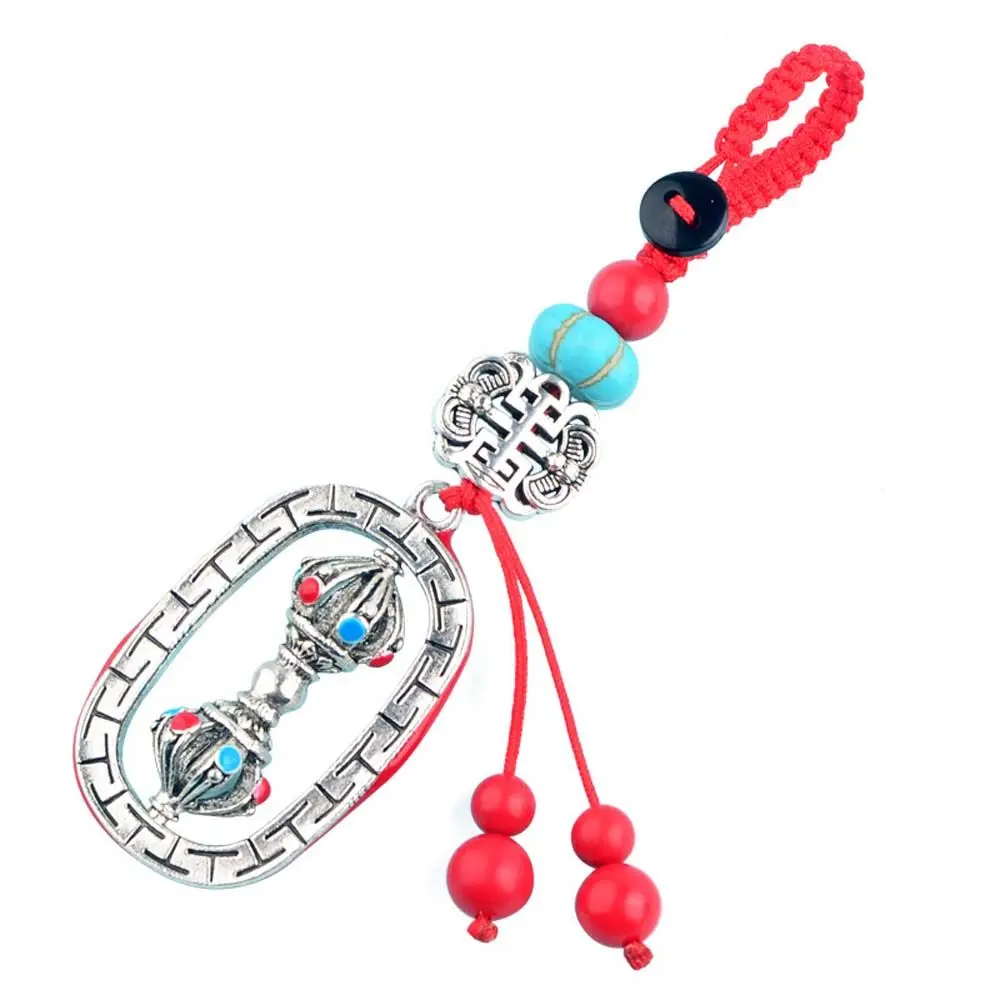 Декоративный брелок для ключей, тибетский, с шестью символами, бриллиантовая молитва, брелок для автомобиля, подвески Vajra