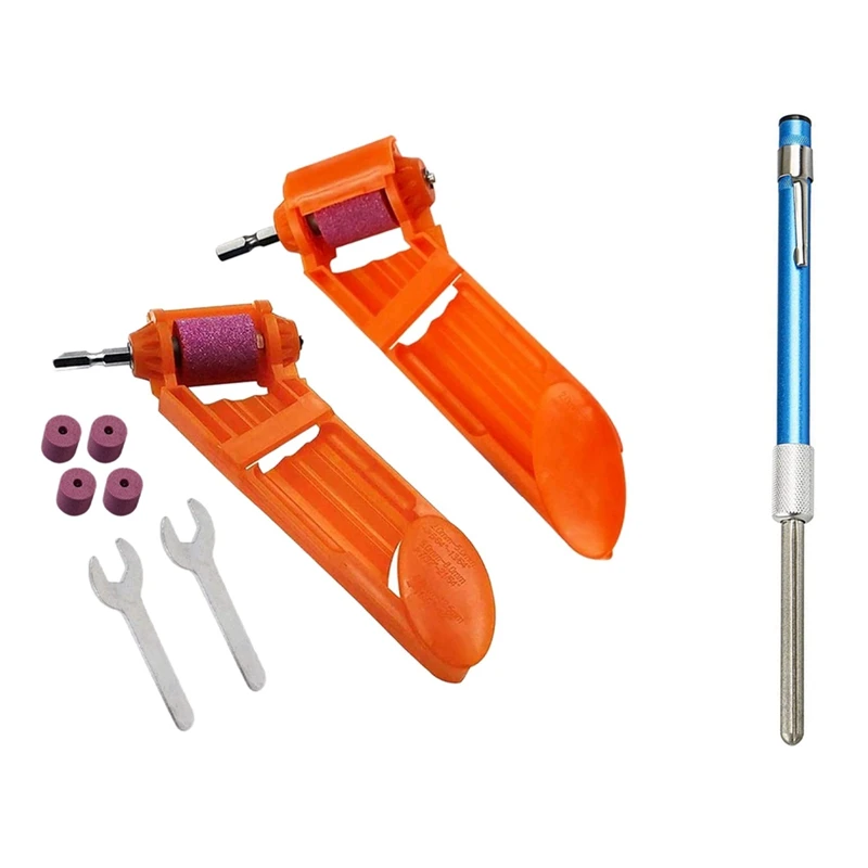 

3 In 1 Knife Sharpener Pen Retractable Pocket Knife With 2PCS Drill Bit Sharpener Portable Diamond Drill Bit Tool