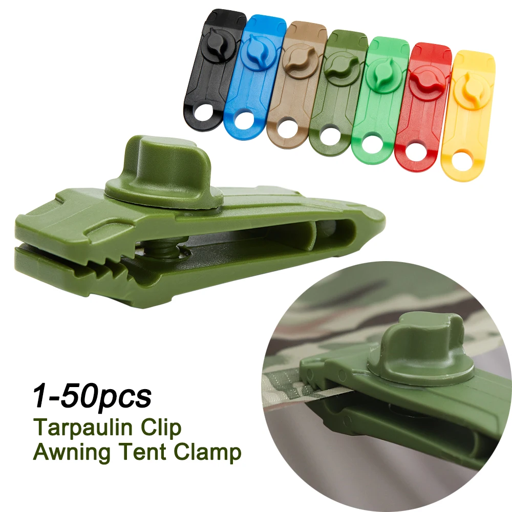 

1-50pcs Tarpaulin Clip Awning Tent Clamp Canopy Lashing Buckle Jaw Grip Camping Hook Anchor Powerful Rope Barb Camping supplies