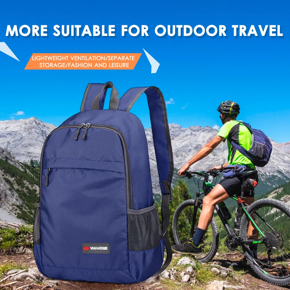 Oxford Camping Backpack Portable Foldable Waterproof Backpack Folding Bag Ultralight Outdoor Pack for Women Men Travel Hiking