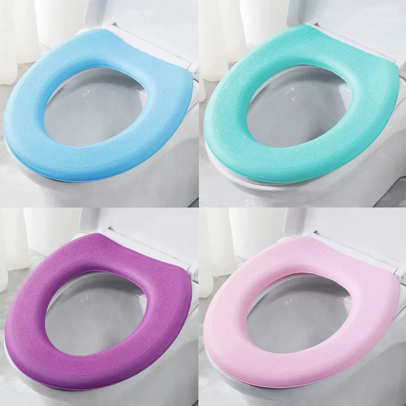 

Soft EVA Waterpoof Toilet Cover Seat Lid Cover Cushion Bathroom Closestool Mat Pad Reusable O-shape Toilet Cover Accessories