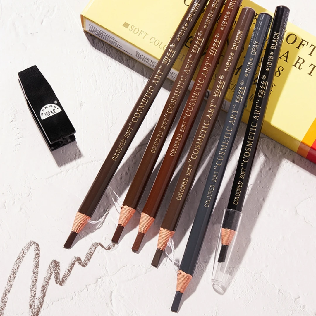 Waterproof And Non Halo Dyeing Wooden Hard Core Makeup Artist's Special Pen
