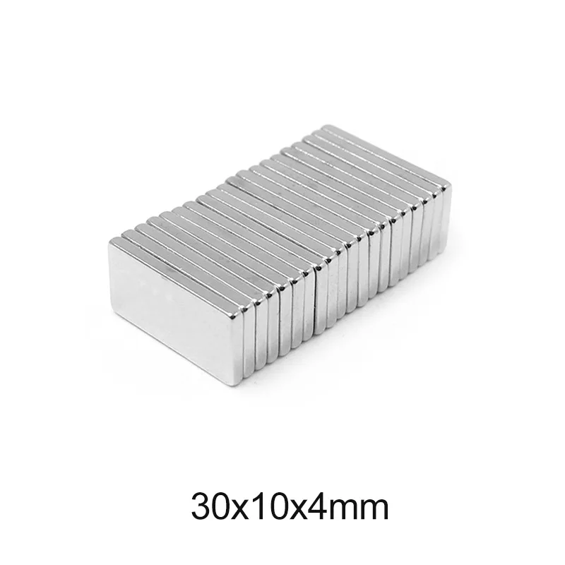 

5/10/20/30/50PCS 30x10x4 Block Search Magnets 30mmX10mm Permanent Magnet 30x10x4 mm Strong Neodymium Magnet Sheet 30*10*3 N35