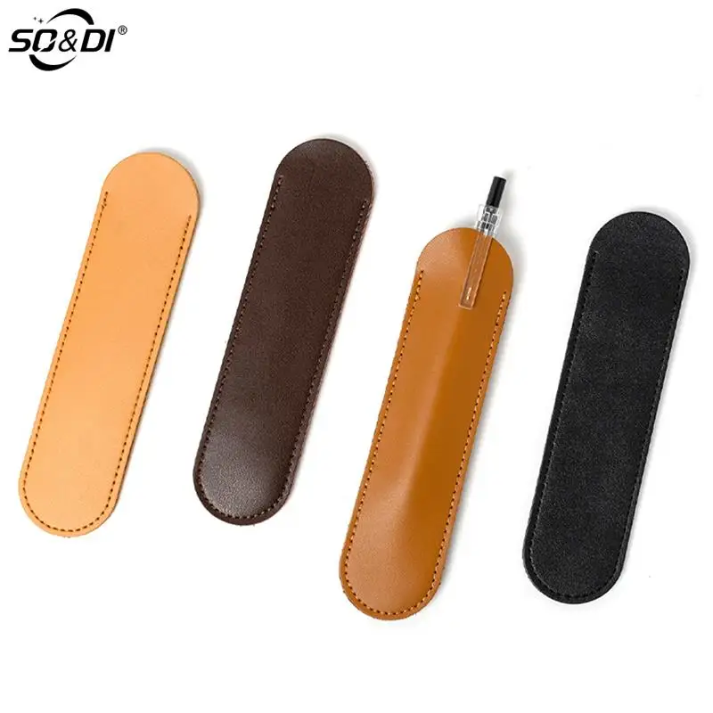 

PU Leather Pencil Case School Pen Storage Bag Cute Kawaii Pen Protective Sleeve Small Single Pencil Cover Leather Pen Case Gift