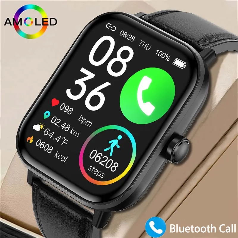 Смарт-часы Huawei Xiaomi для мужчин и женщин водонепроницаемые с Bluetooth функцией звонков