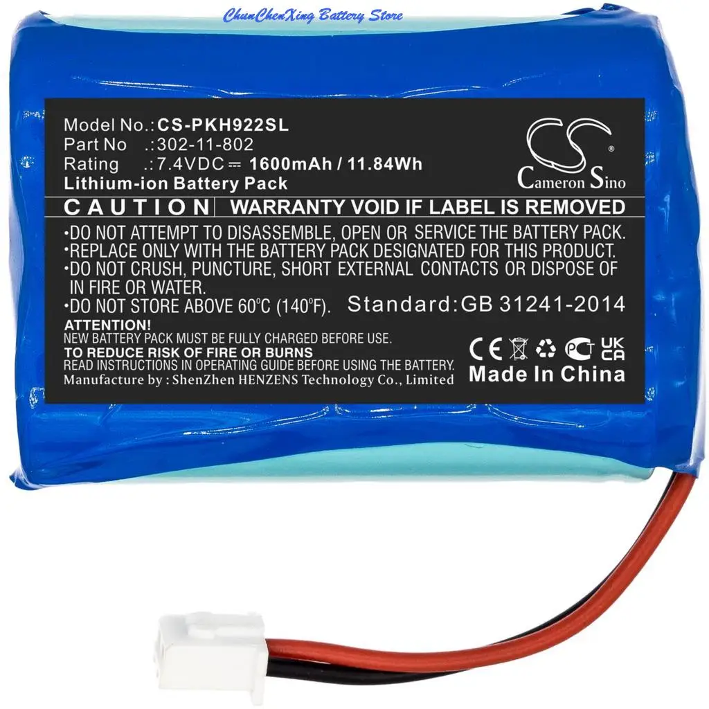 

Cameron Sino 1600mAh Battery 302-11-802 for Peaktech P 9022, DVB-C/S/T, DVB-S DVB-S2 DVB-C DVB-T P9022