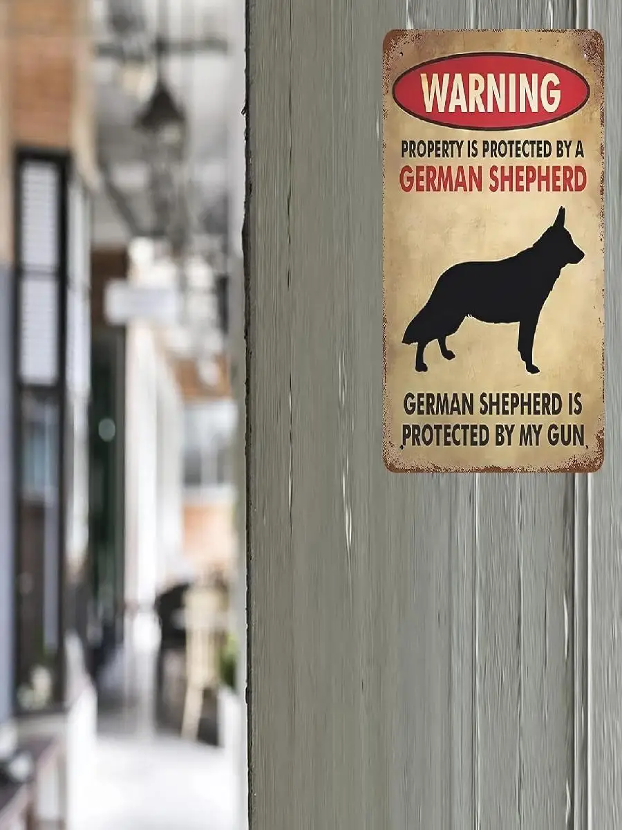 Винтажная Металлическая Жестяная Вывеска Суминях X-дюймовая Немецкая Овчарка
