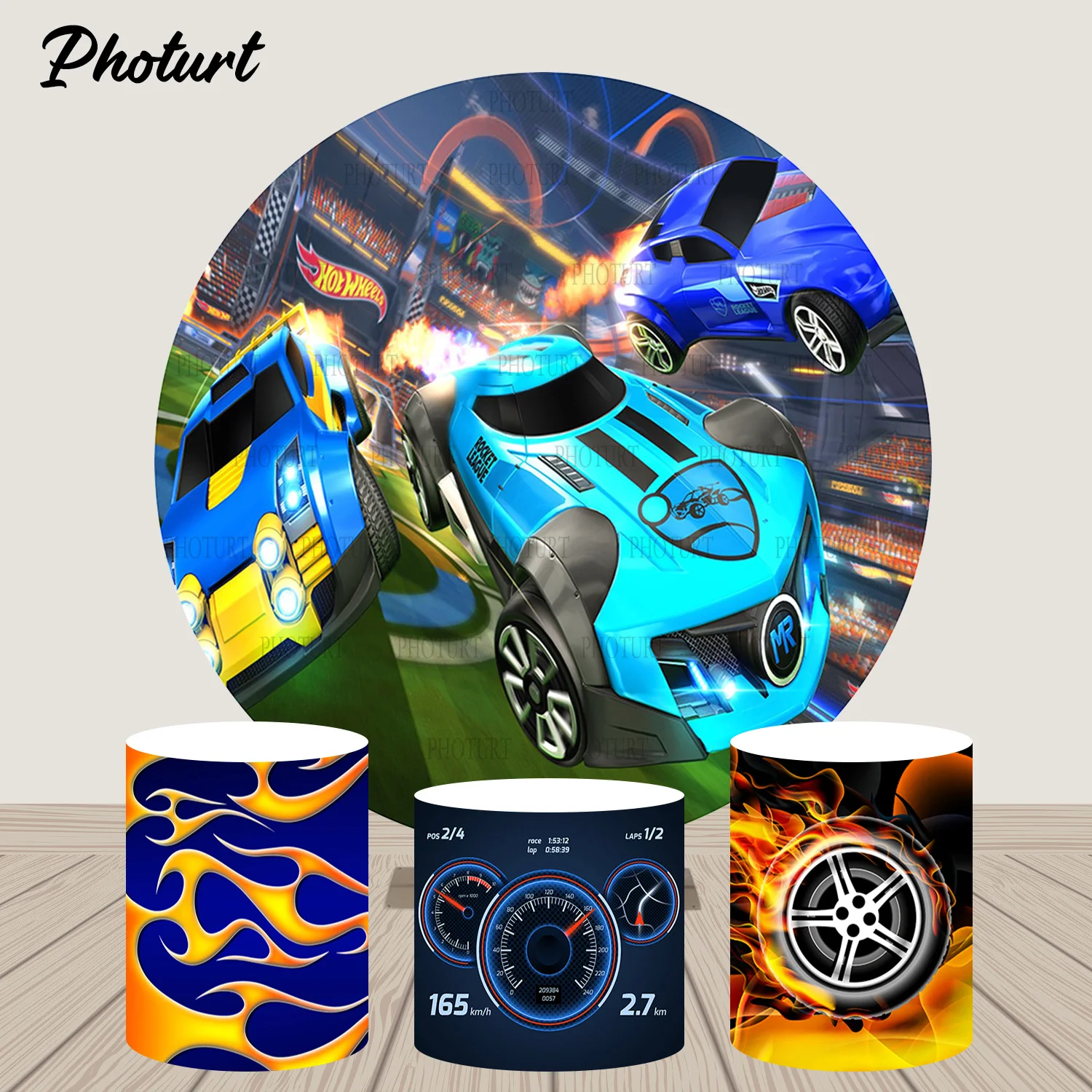 Фон для фотосъемки с изображением гоночного автомобиля