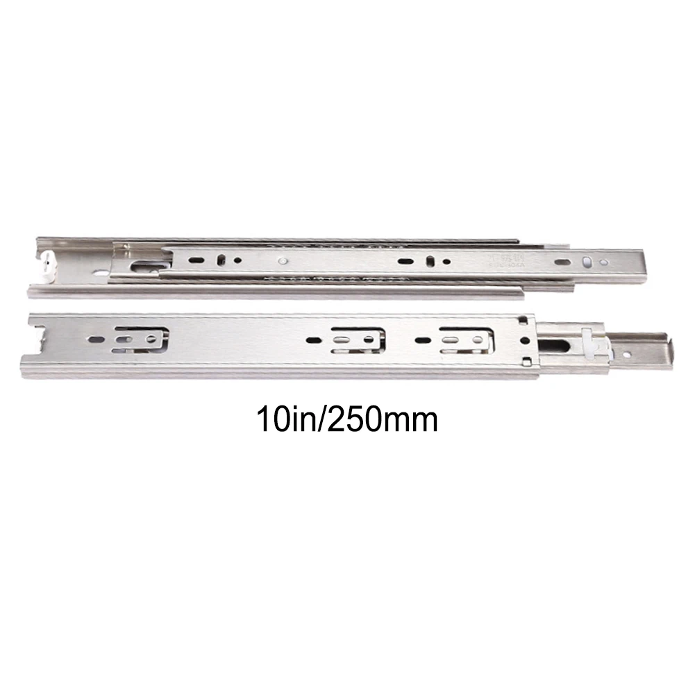 Heavy Duty Steel Ball Bearing Drawer Slide 3 Folds Full Exte