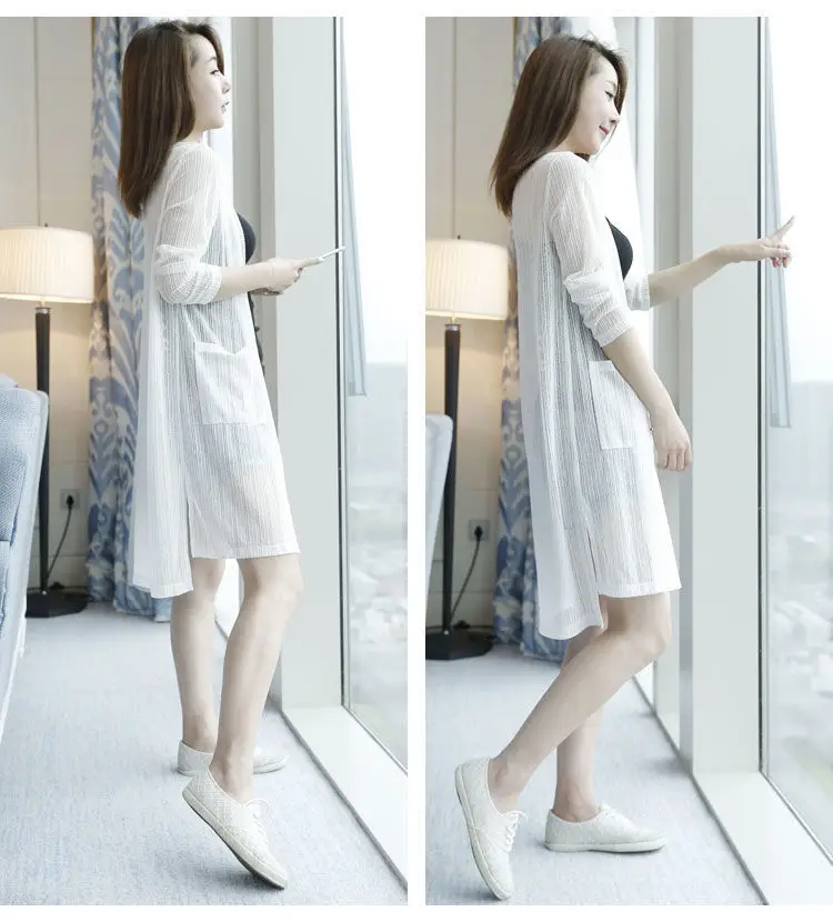 

Chiffon Kimono Cardigan Women Summer Long Sleeve Beach Boho Shrug Black White Pink Long Shirt Cardigan Top Ladies