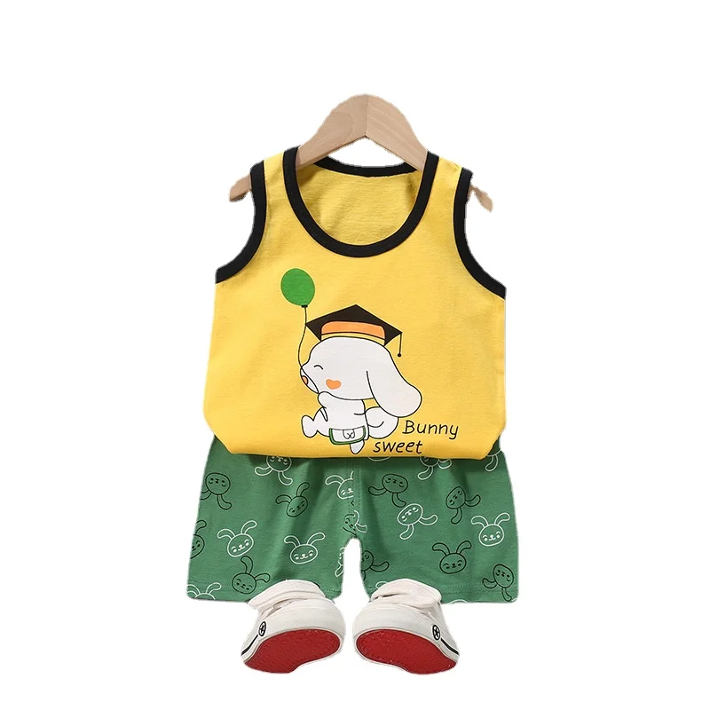 

Baby Boy Clothes Casual Tracksuit Pure Cotton Clothing Summer Clothes for Babies T-shirts + Pants for Kids Sports Outfit