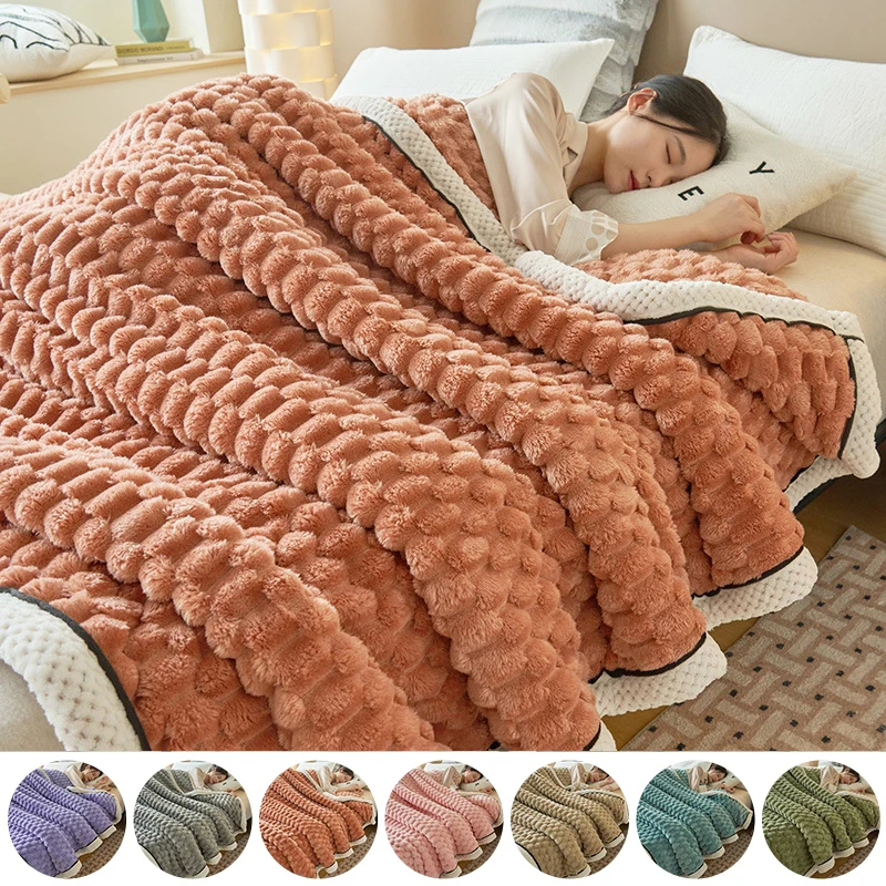 

Coral Velvet blanket Autumn Winter Warm Sleeping Blanket Soft Flannel Fleece Blankets for Bed Cozy Thickened Warmth Blanket