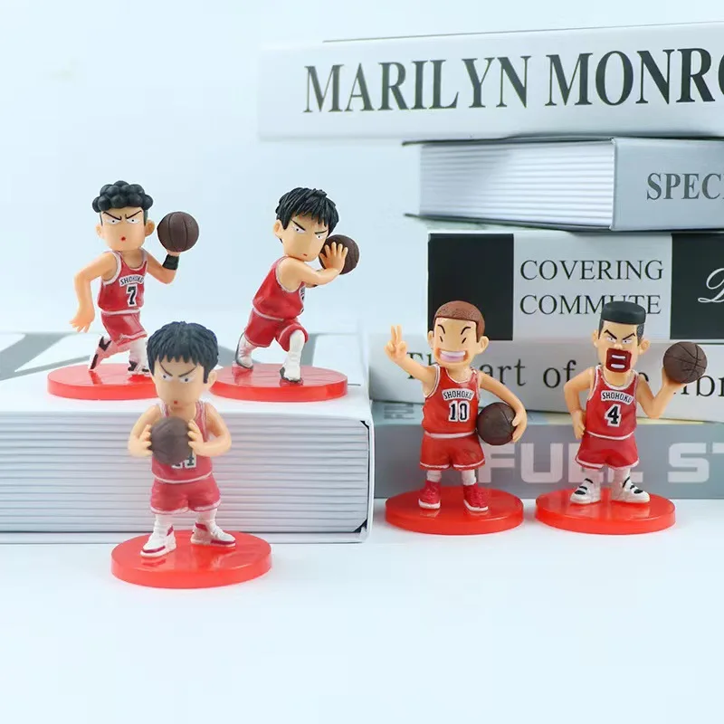 Фото 5 шт. Slam Dunk Q Edition Sakuragi Hanamichi Ryukawa Maple Shobei баскетбольная команда кукла ручной работы орнамент украшения автомобиля игрушки №2