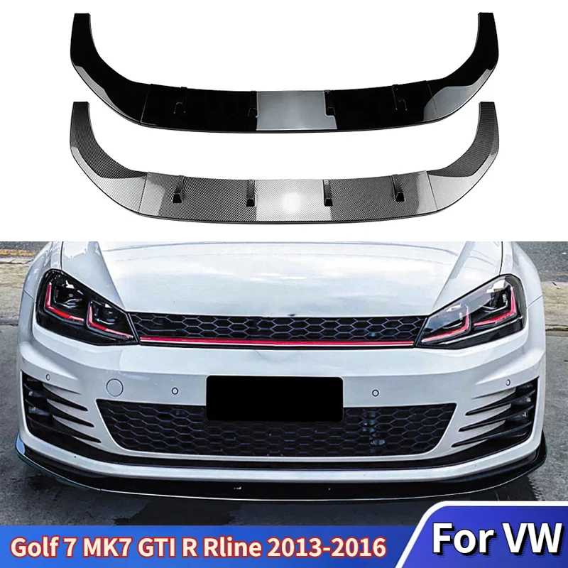 Передний спойлер на бампер для VW Golf 7 MK7 GTI R Rline 2013-2016 нижняя защитная пластина