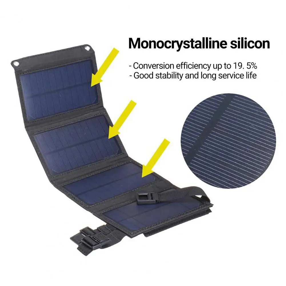 

Lightweight Useful 20W USB Folding Solar Charging Panel Portable Solar Charger Safe for Hiking