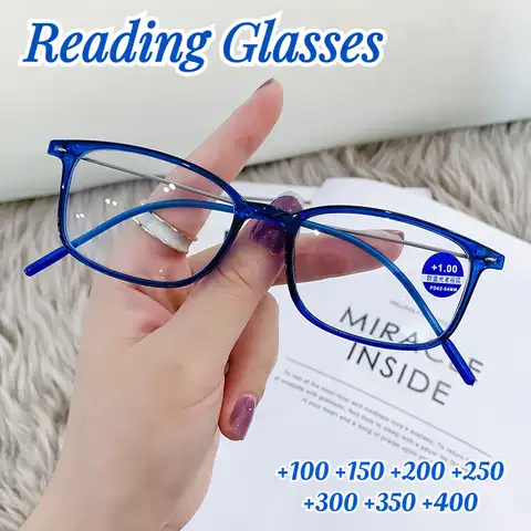 Очки для чтения с защитой от сисветильник, полная оправа, очки для мужчин и женщин, защита от излучения, квадратные оптические компьютерные ...