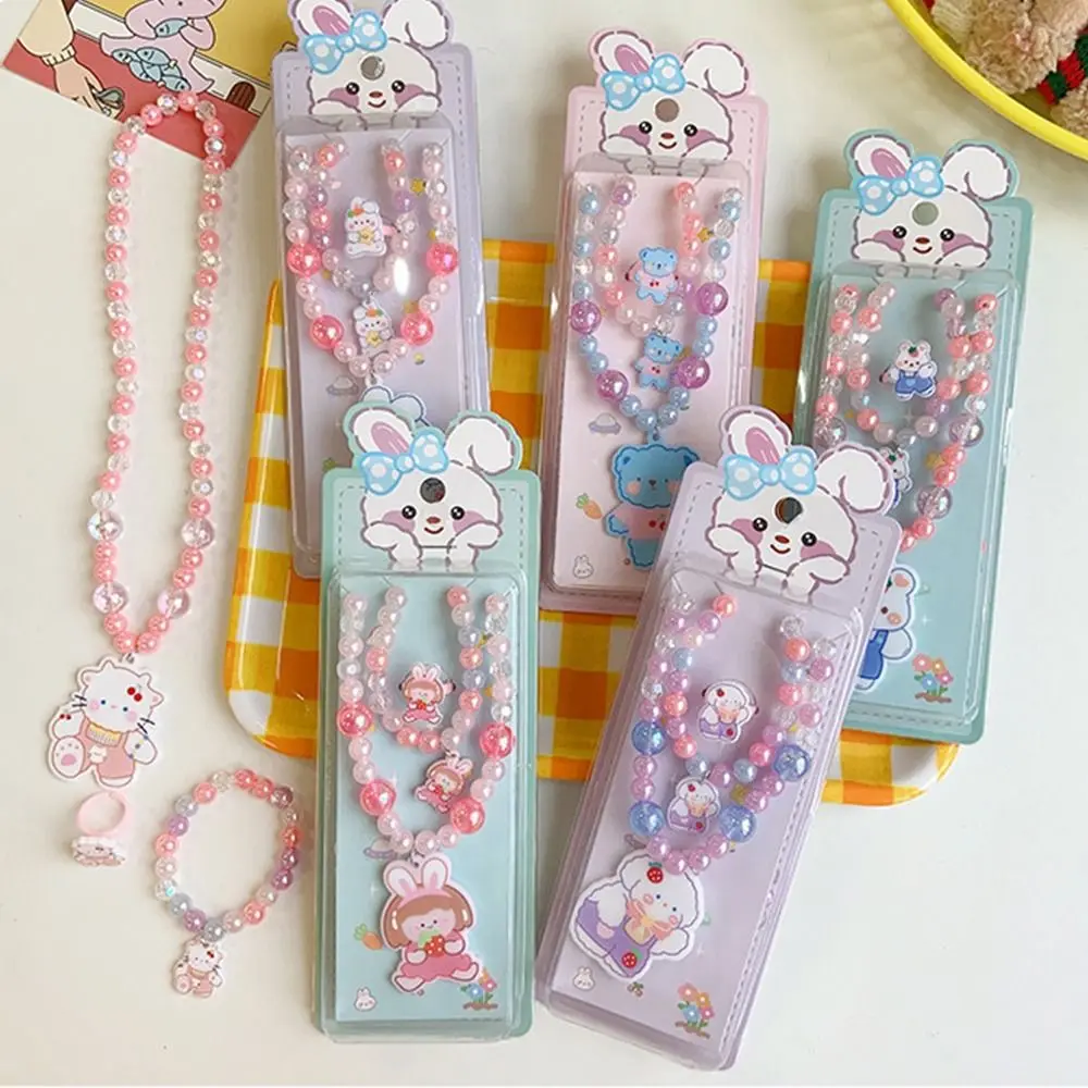 

Милый модный изысканный акриловый кролик девочка подарок медведь цветок ожерелье детский браслет корейский стиль кольцо детские ювелирные наборы