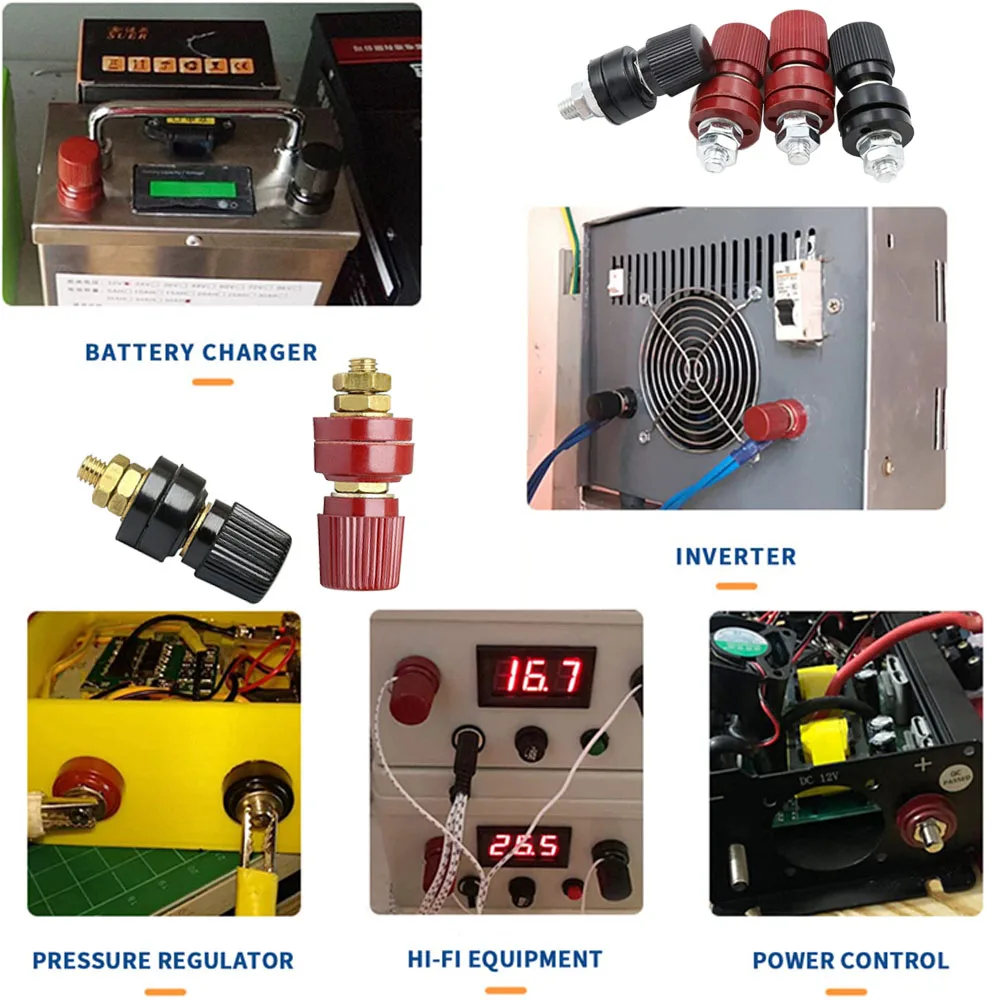 1 пара медных M6 333 колонны банановые клеммы 6 мм резьбовые инверторы сварные