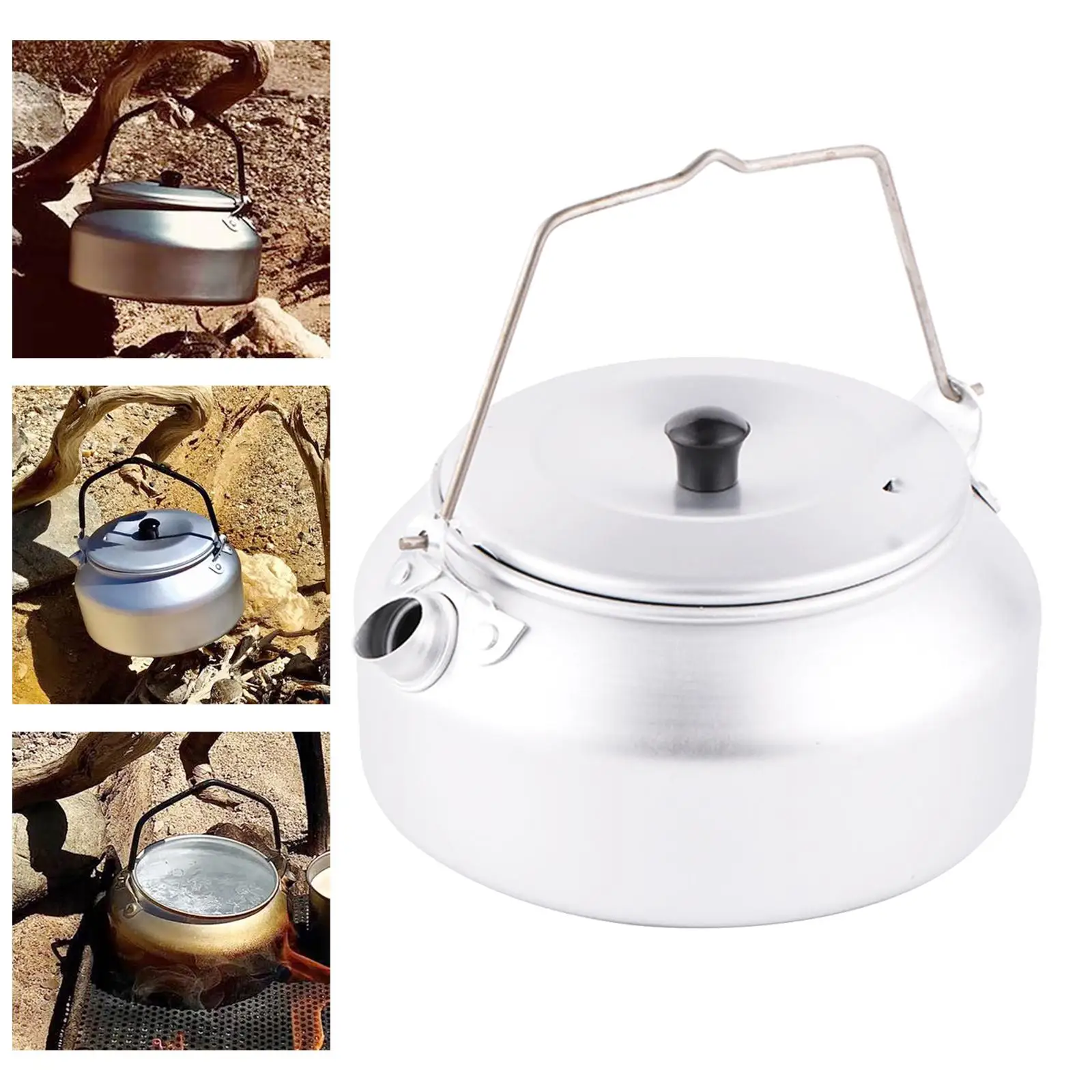 

Kettle Camping Pot Outdoor Coffee Aluminum Portable Tea Cookware Cooking