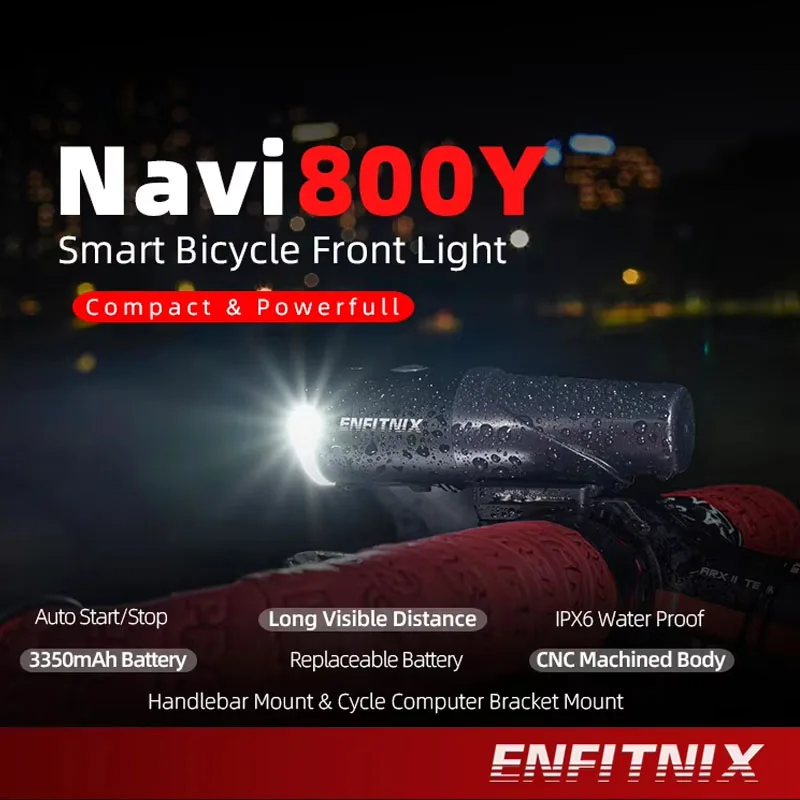 Enfitnix Navi800Y новые фары для горных и шоссейных велосипедов умный фонарь Портативная