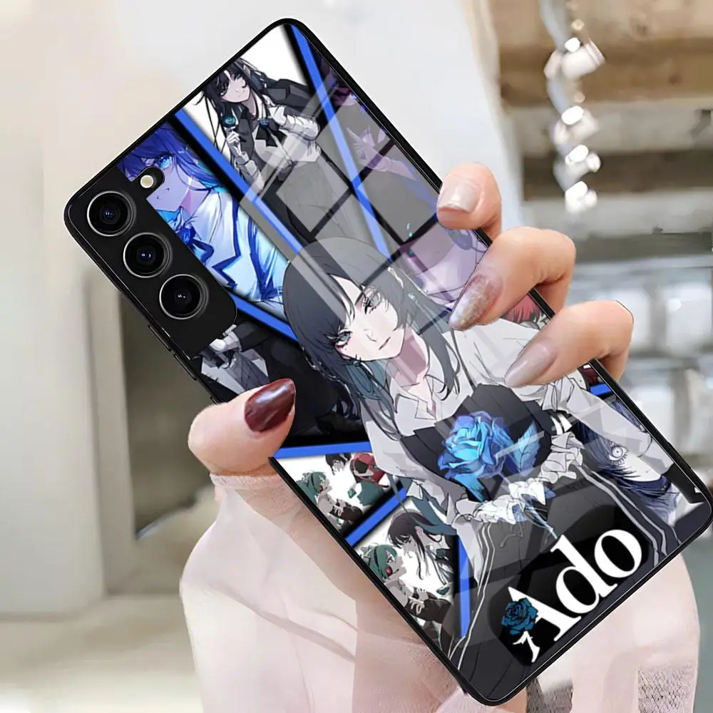 Фото Чехол для телефона Ado Kyogen X Uta для Samsung S26 S25 Plus S20 S20 Plus S22 Ultra S23 FE S21 Plus S21 Ultra, стеклянная крышка №2