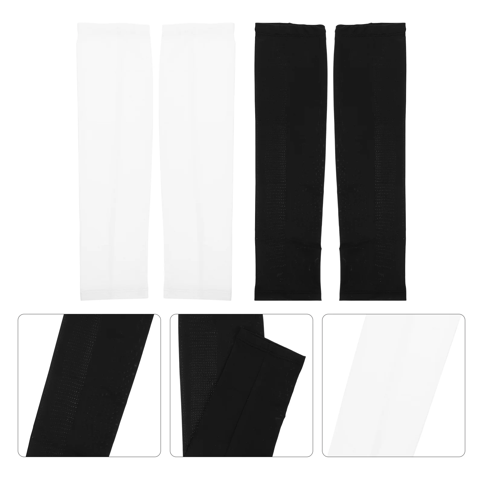 

2 Pairs Sleeves Protective Arm Cover Ice Silk Arm Sleeve Summer Oversleeve Sun-Resistant Sports Sleeve for Men Adults Women