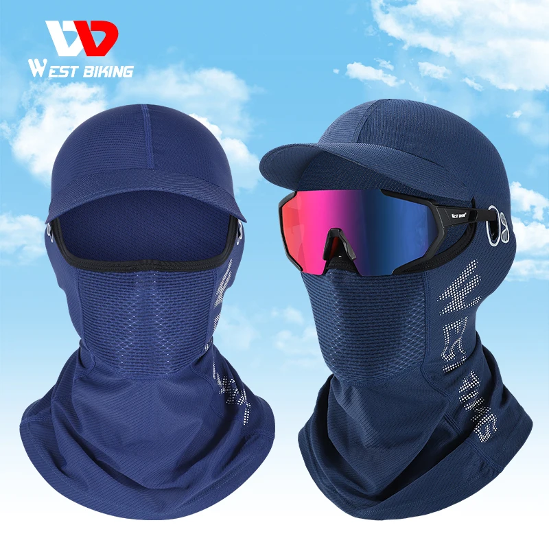 WEST BIKING Winter Motorcycle Balaclava Bicycle Cycling Travel Caps Dustproof Face Cover Fishing Sun Protection Summer Cool Hat
