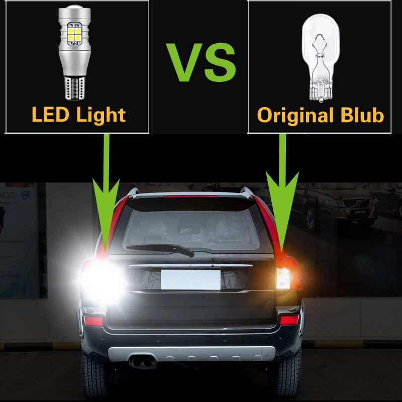Светодиодная лампа задсветильник хода W16W T15 921 Canbus без ошибок для навигатора Lincoln