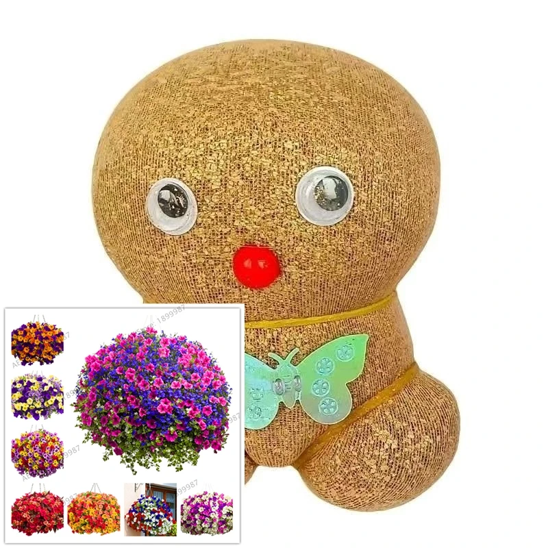 Hanging petunia melissa original Flower Head Doll for home garden Decoration 
