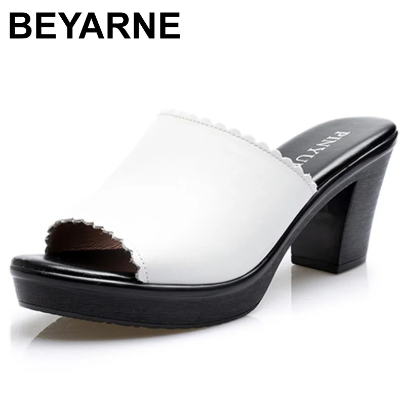 

Women Slipper's 2023 Ladies Summer Slippers Genuine Leather Shoes Women High Heels Fashion Summer Shoes wedges shoes for women