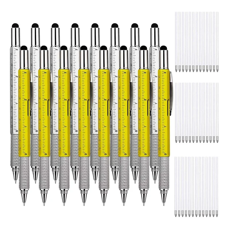 16 Pieces 6 In 1 Multitool Ballpoint Pens Gift Tool Pen Personalized Pen Tool Gadget Pen Gift For Men On Fathers Day