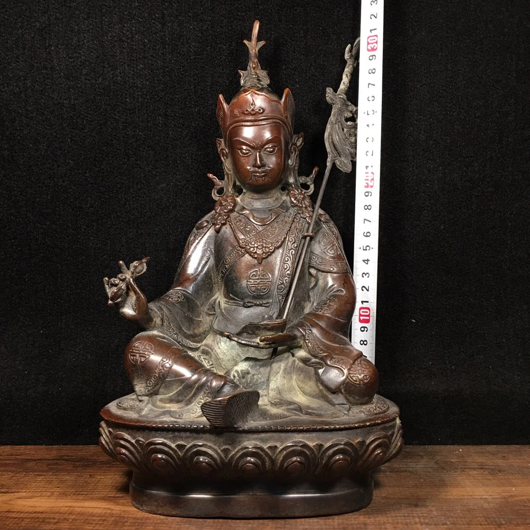 Чистая медь Padmasambhava Guru rinpolo Ринпоче Высота 32 см длина 18 ширина 12