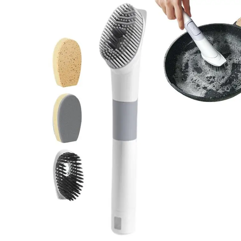 

Scrub Brush With Soap Dispenser Household Dishwashing Wand Set For Kitchen Sink Pots Pans Makes Your Cleaning Needs More Easier