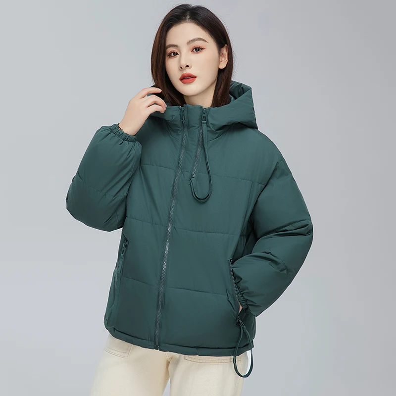 

Женский пуховик с капюшоном, Повседневная Свободная куртка на хлопковом наполнителе, с капюшоном, Осень-зима 2023