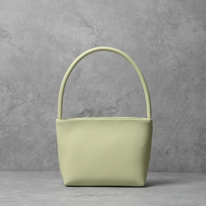 

Candy Contrast Leather Bucket Handbag 2022 Summer New Korean Small Square Bag Women's Bag Fashion Women's Bag