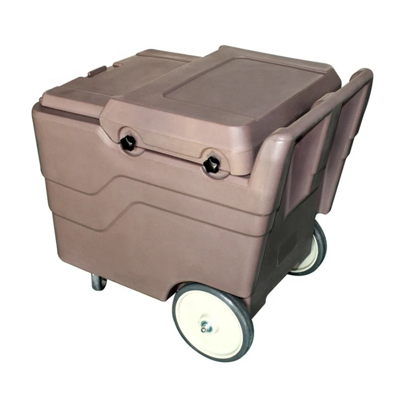 

110L insulated restaurant equipment ice caddy ice serving trolley for buffet