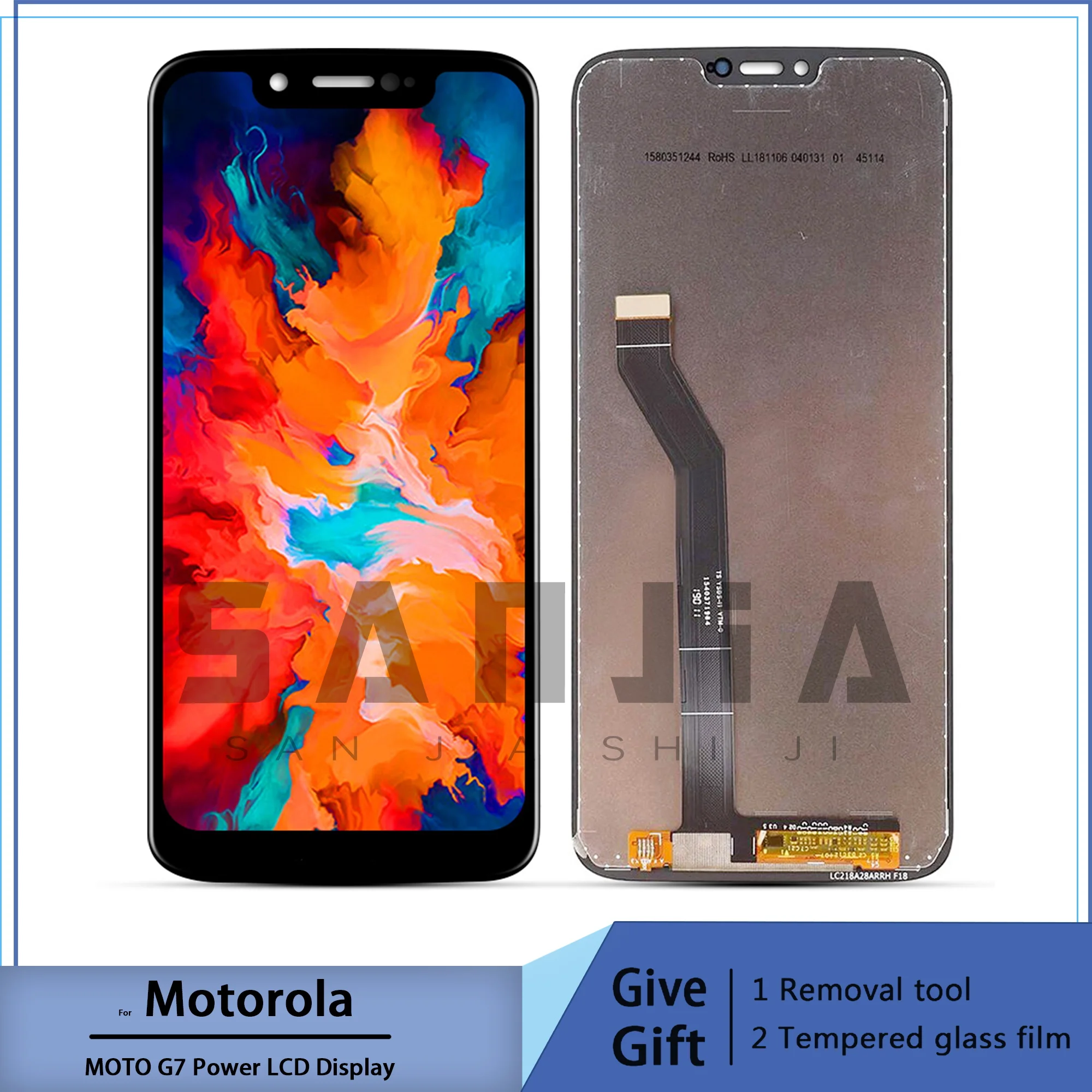 Для motorola moto g7 power (155 мм XT1955-1-2-4-7) (157 мм XT1955-6-5) дисплей ЖК-дисплей для цифровой сборки