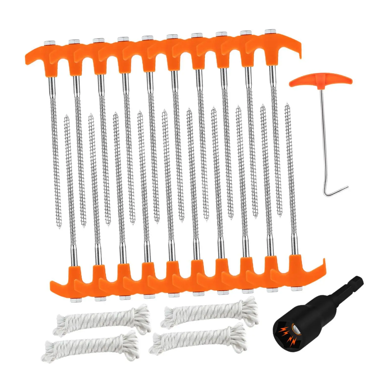 20 винтовых кольев для палатки гвозди колышки лагеря прочные прогулок кемпинга