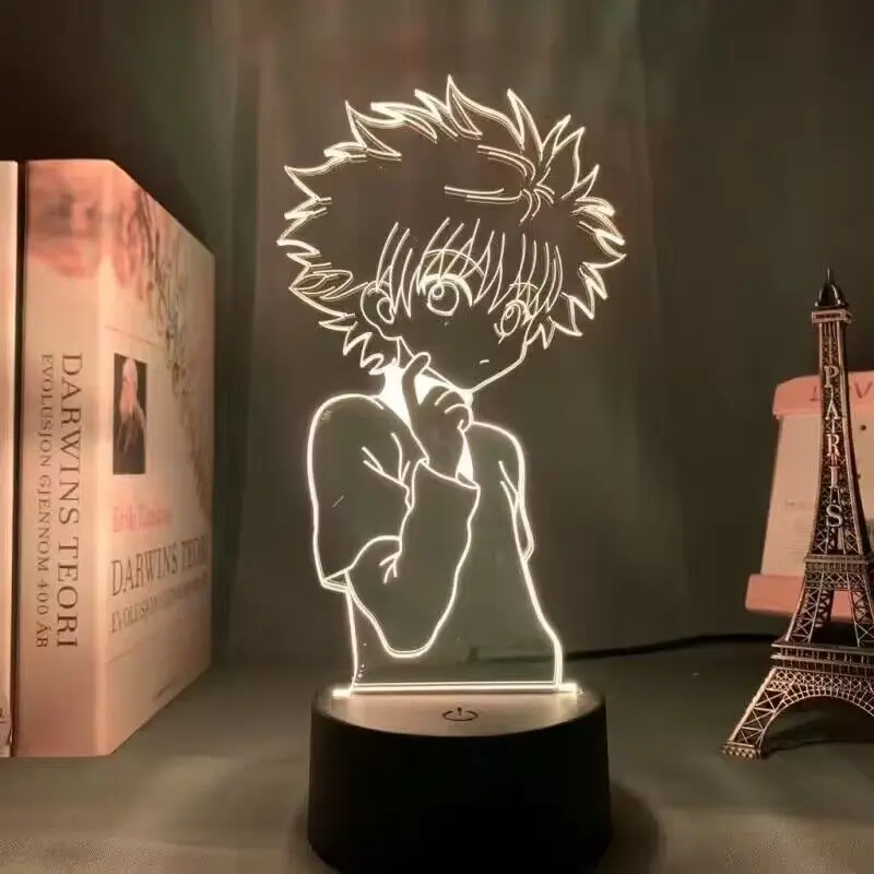 

New Hisoka Face Led 3d Lamp Atmosphere Kids Bedroom Decor Light Hunter X Hunter Killua Child Night Light Anime Gifts