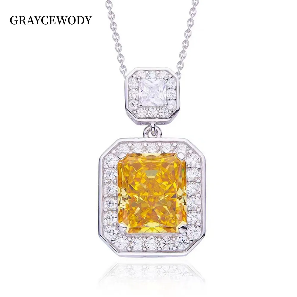 

2023 Exquisite Girls' Jewelry, Top Color Gemstone, Zircon, Sterling Silver 925 Women's Fashion Necklace, Luxurious And Fadeless