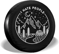 i hate people camping spare tire cover for jeep wrangler rv suv camper travel trailer accessories dustproof wheel cover