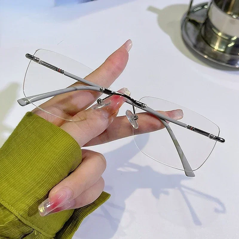 Безрамочные очки для близорукости Suyan искусственный фактор лицо ретро