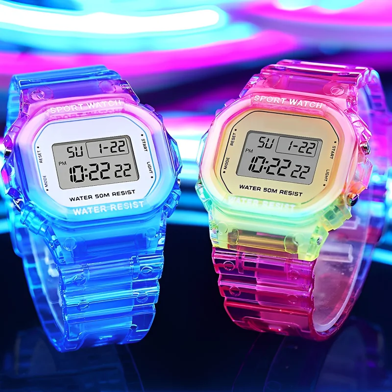 Led Luminous Wristwatch Boy Girls Alarm Clock