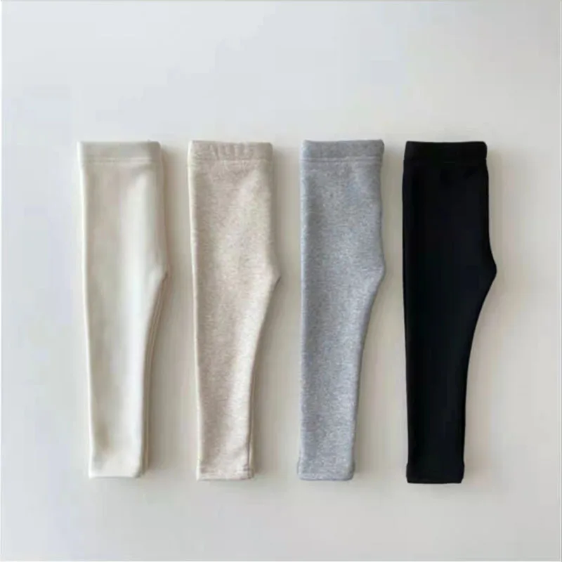 

Baby Warm Leggings for Girl Kids Velour Pants Children 1-5 Years Warm Skinny Stretch Pencil Trousers Girl Pants Toddler Clothes